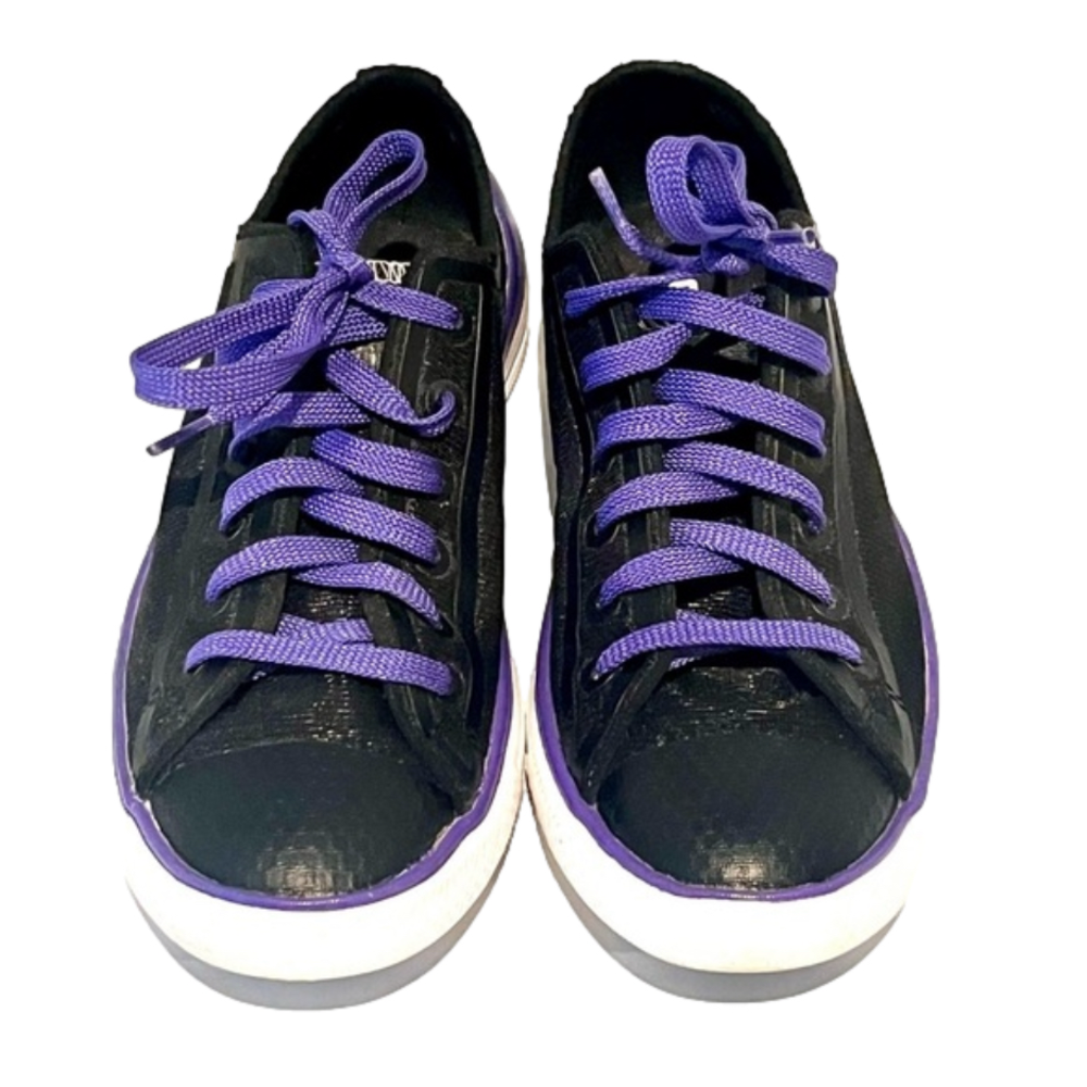 Coverage Chuck Taylor All Star Black Purple Unisex Sneakers Size Mens 5 Womens 7